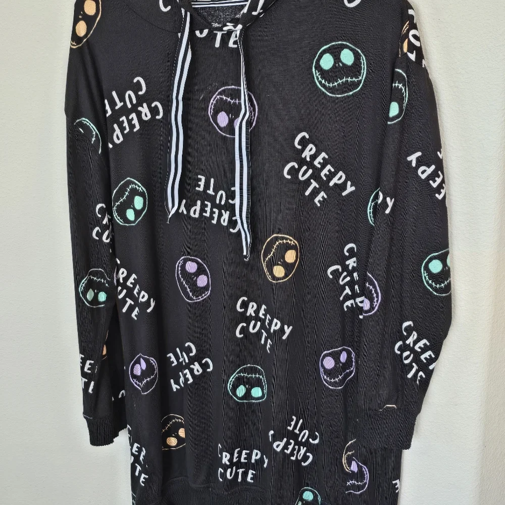 Disney the Nightmare Before Christmas  Hooded Sleepwear Nightgown  Kids M 8/10 - Picture 12 of 12